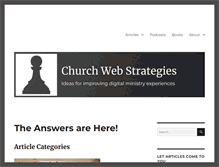 Tablet Screenshot of churchwebstrategies.org